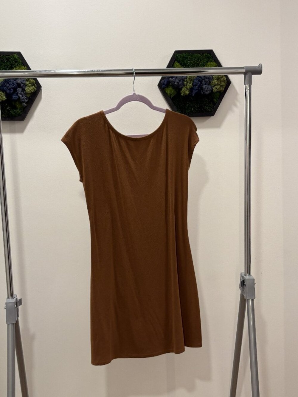 Backless Brown Mini Dress